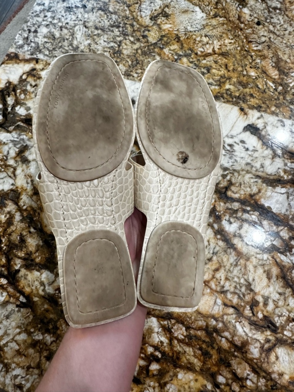 Tory Burch Cream Georgia Sandals - Picture 3 of 6